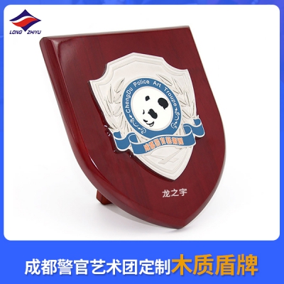 成都藝術(shù)警官團定制木質(zhì)盾牌